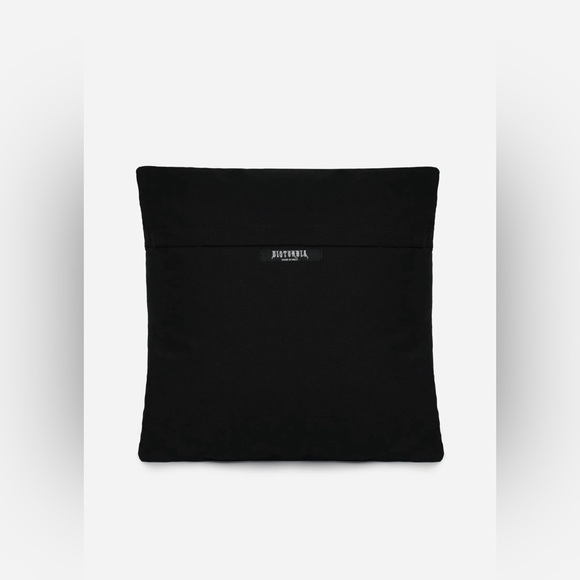 Disturbia Black Brown Poisonous Plants Floral Print Throw Cushions | Set of 2 - Picture 4 of 4